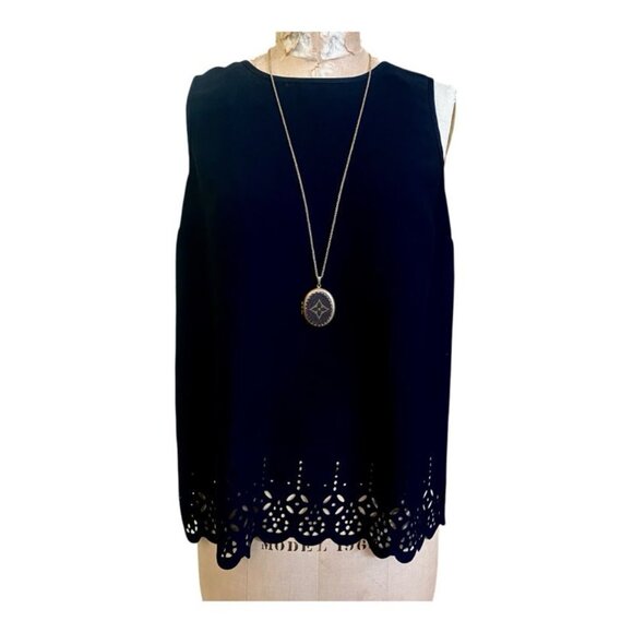 Upcycled Reworked L V Monogram Canvas Locket Necklace Handmade Flower Motif - Picture 6 of 15